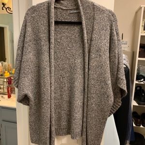 rubbish grey knit drape cardigan